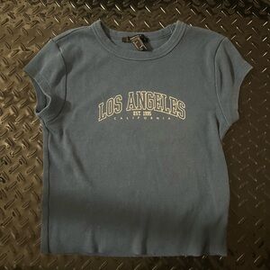 Blue T-Shirt with Los Angeles Print